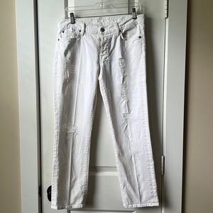 7 For All Mankind White Denim Jeans